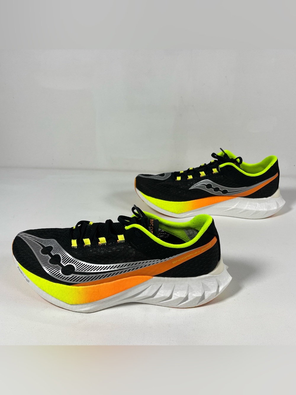 Saucony Endorphin Pro 4 S20939-343 Running Shoes Black Mesh Yellow Men’s 12.5